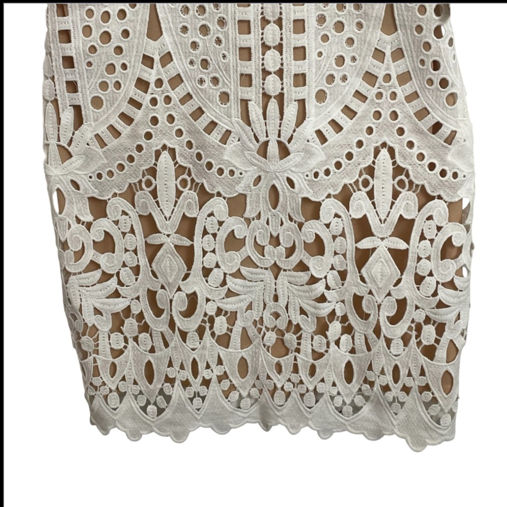 Lulu's Creamy White Lace Mini Dress - Picture 10 of 16